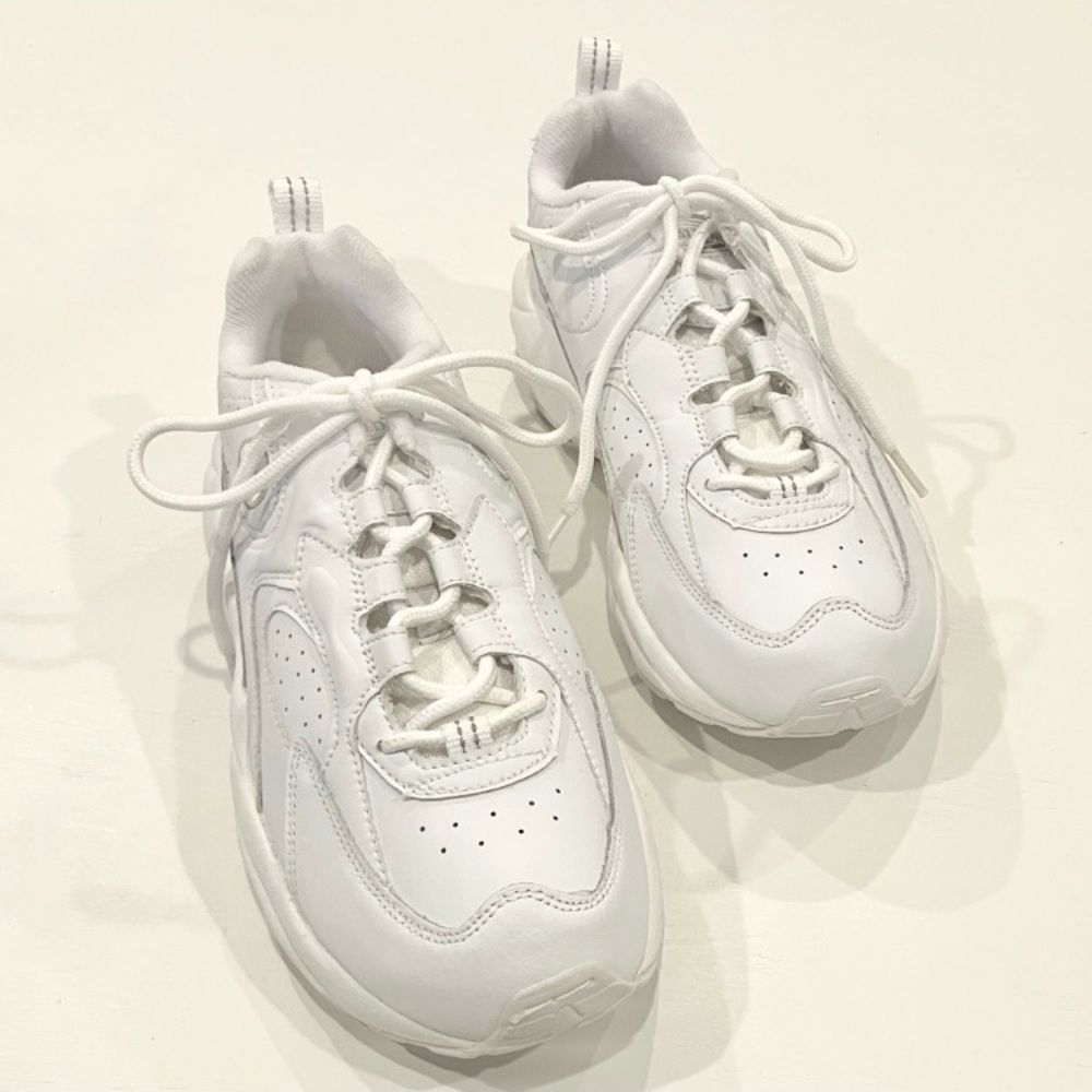 Spalding | Precision White Leather Athletic Sneakers
